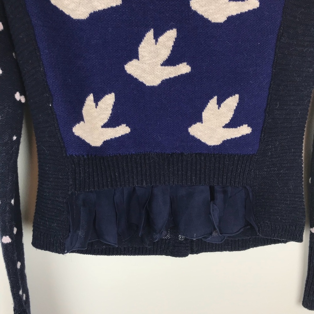 Anthro Leifnotes Ruffled Flight Cardigan - Picture 7 of 8